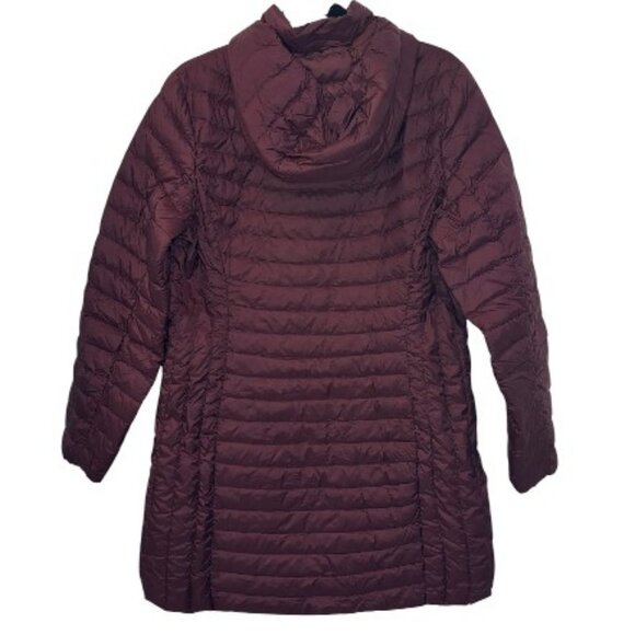 32 Degrees Heat women's maroon 3/4 ultra light down puffer coat size L - Picture 7 of 8